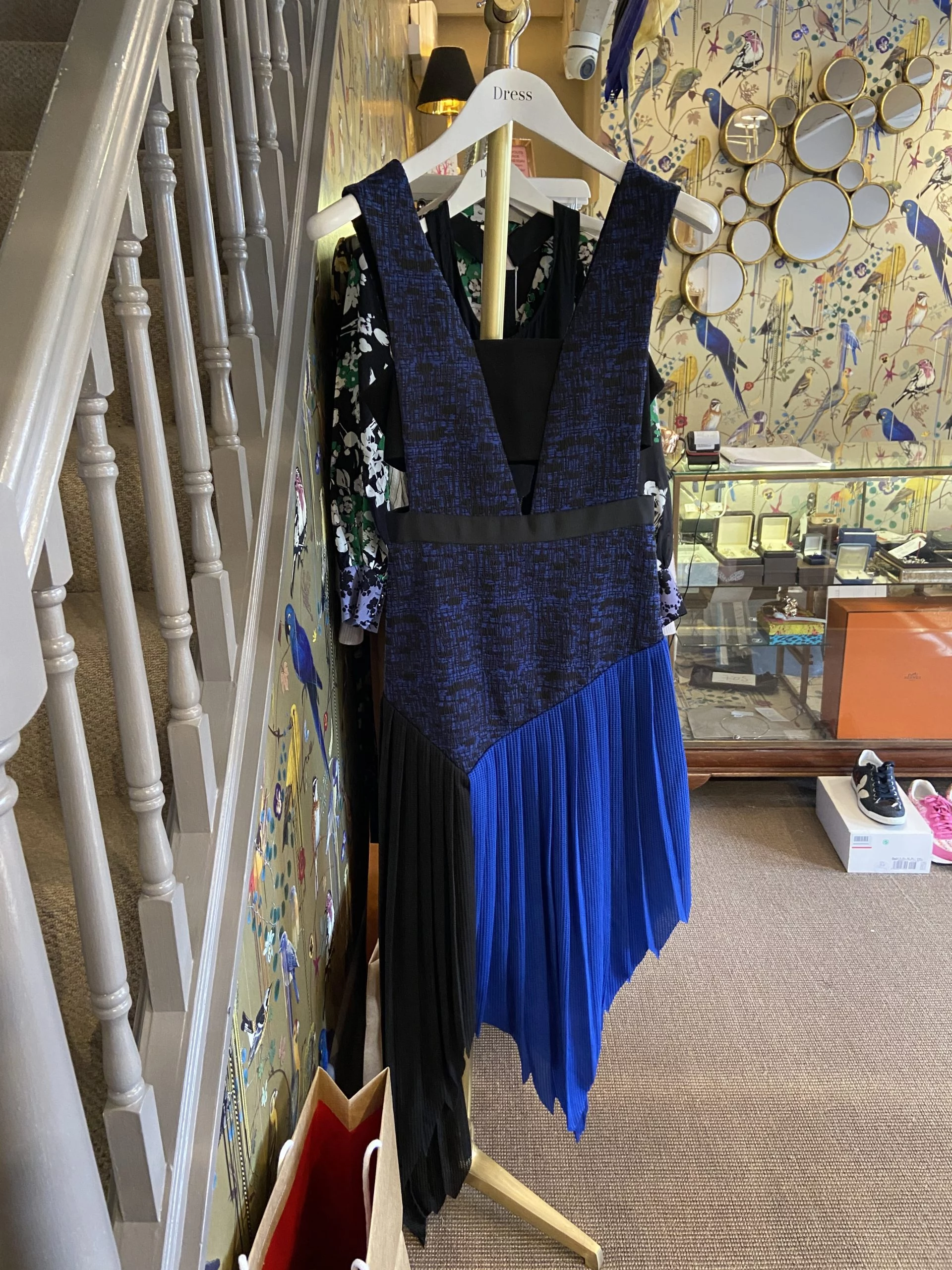 Self Portrait Royal Blue Black Dress Size 6 Dress Cheshire Preloved Designer Fashion Boutique in Cheshire