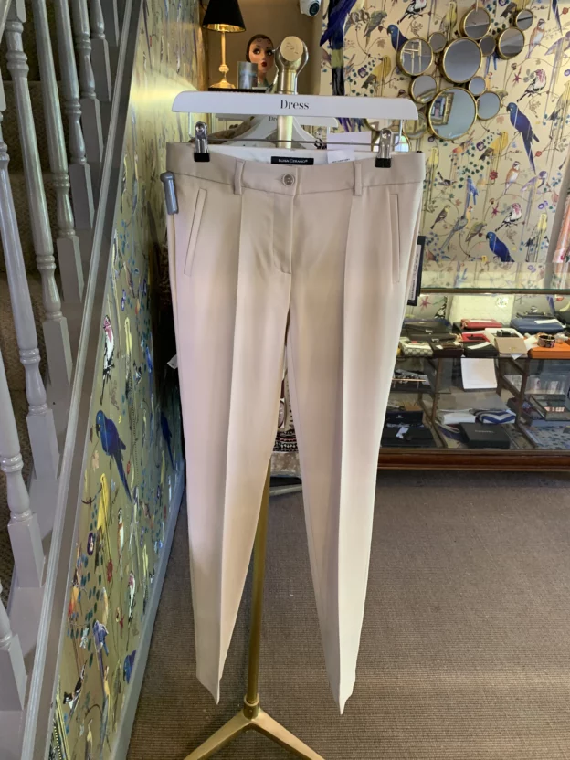 Luisa Cerano Cream Trousers Size 10