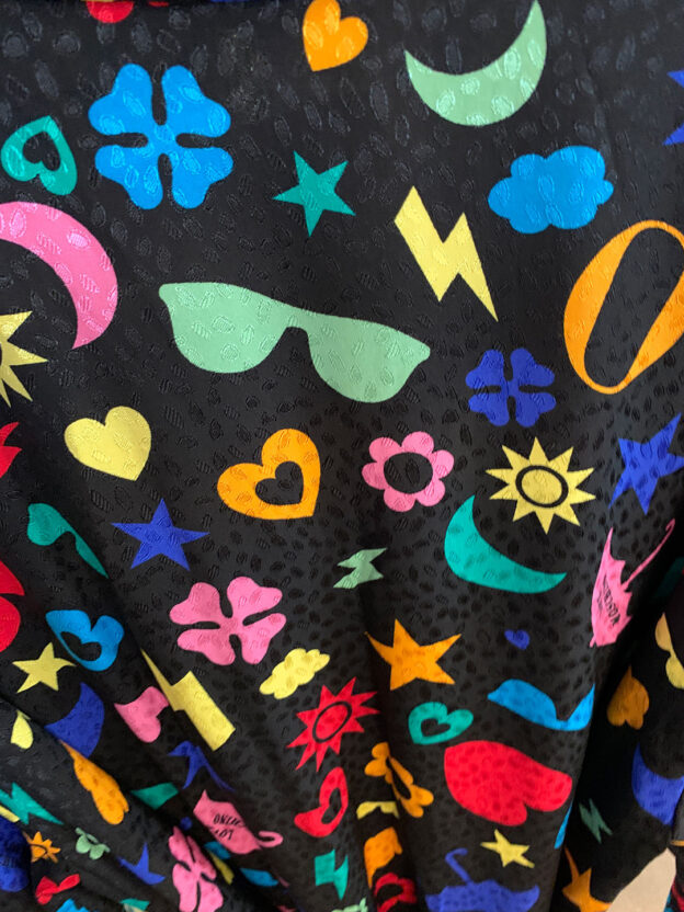 Moschino Black/Multicoloured Shirt Dress Size S-M. - Image 2