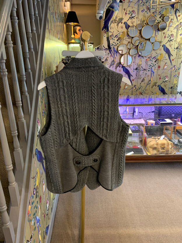 Crea Grey Knitted Waistcoat Size 40 (UK 12) - Image 2