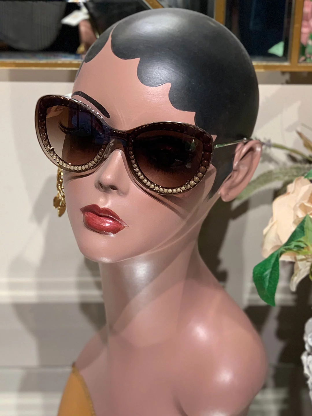Chanel Brown Pearl Detail Sunglasses - Dress Cheshire