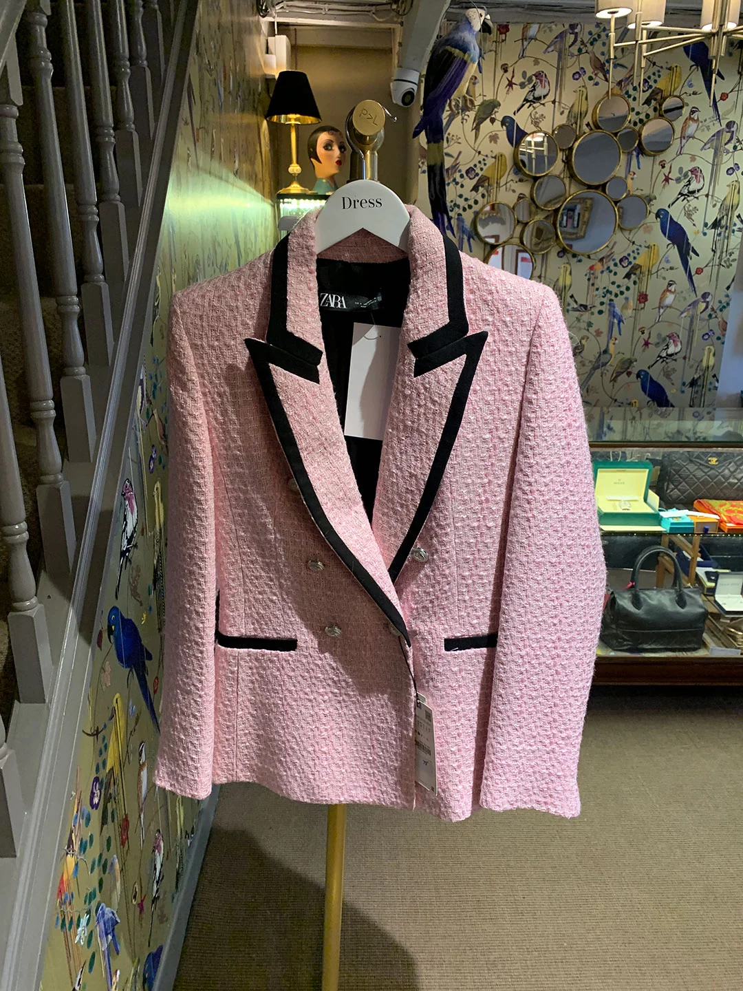 Zara Pink Tweed Jacket Size S - Dress Cheshire, Preloved Designer Fashion