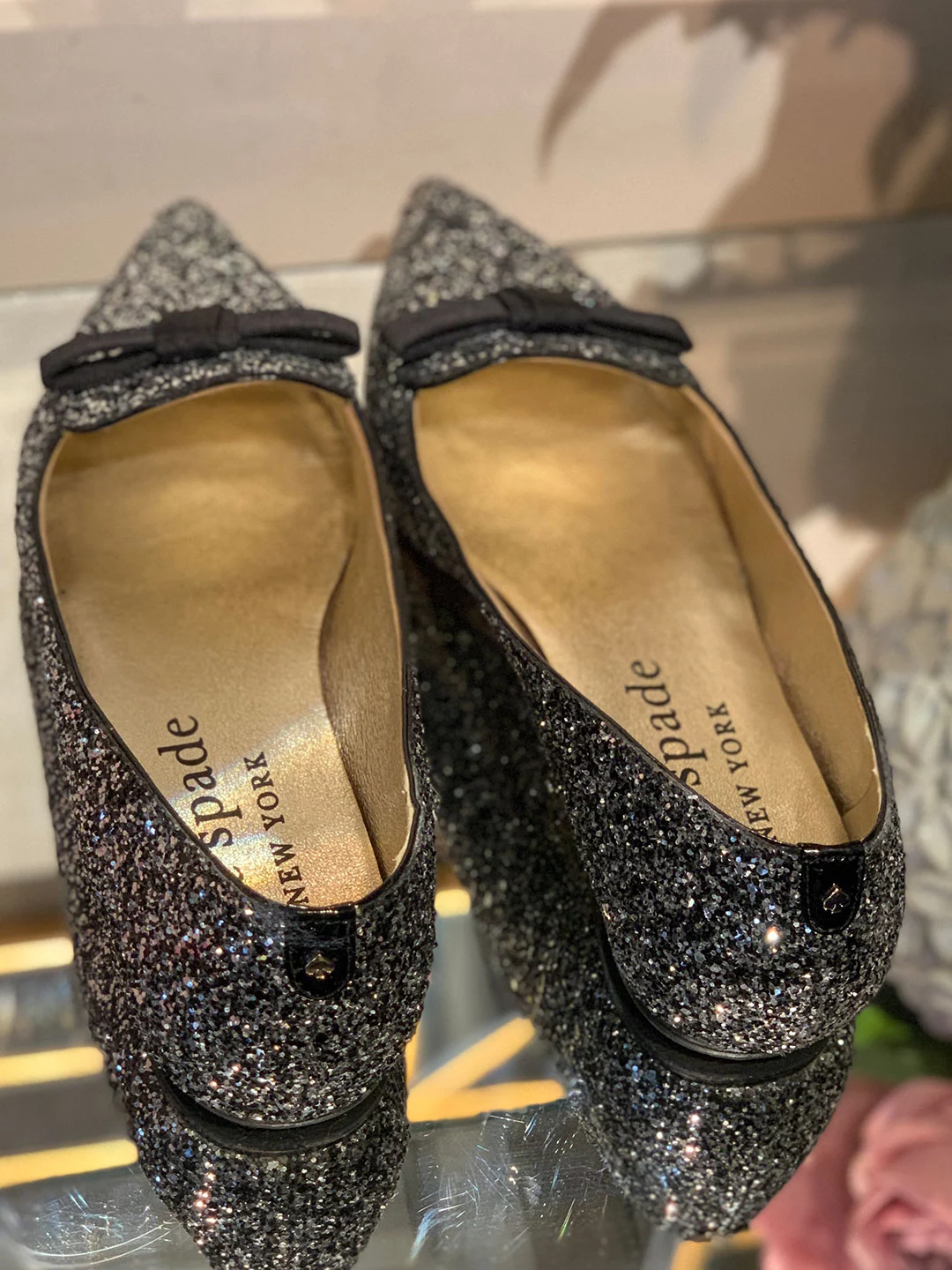 Kate Spade Silver Sparkly Flat Shoes Size 40 (UK 7) - Dress Cheshire |  Preloved Designer Fashion | Boutique in Cheshire