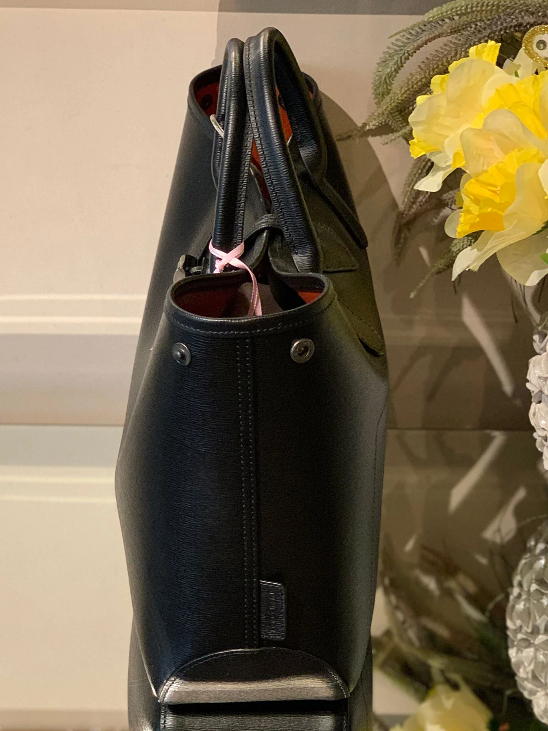 Roseau L Tote bag Black - Leather (10060HPN001)
