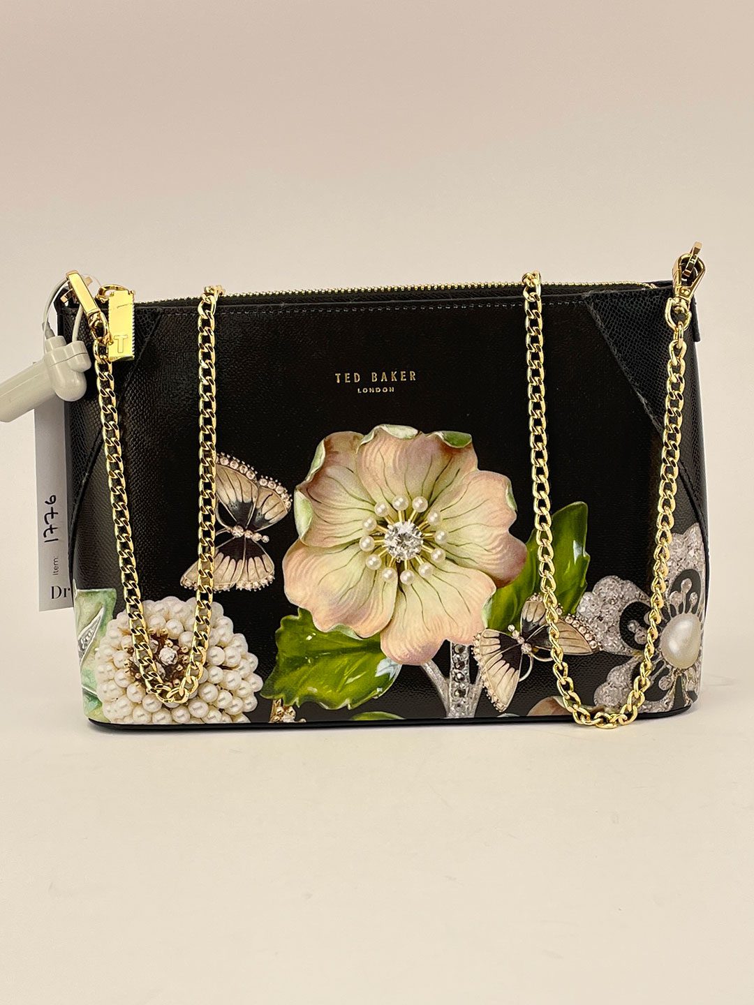 Ted Baker Black Floral Bag - Dress Cheshire, Preloved Designer Fashion