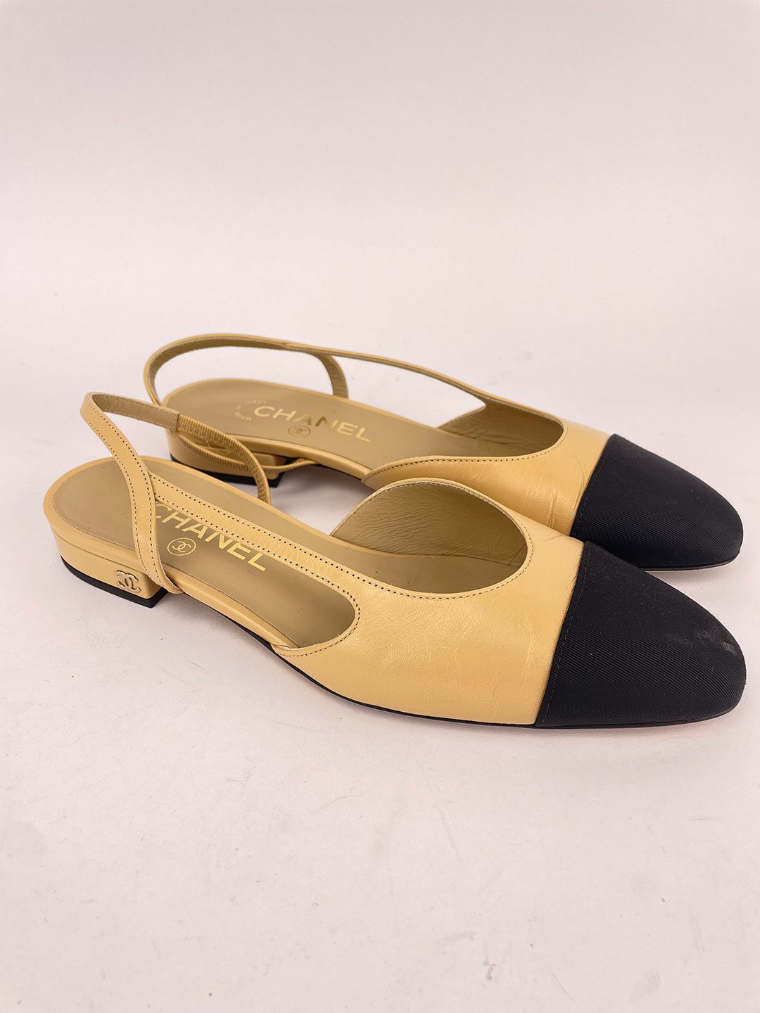 3.1 Phillip Lim Beige/Black Canvas Flat Sandals Size 10.5/41