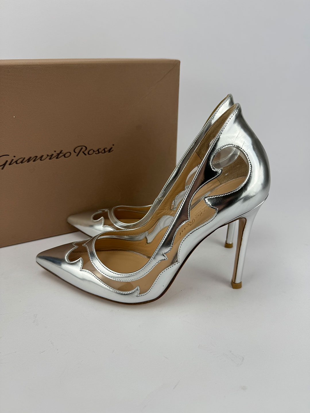 Gianvito Rossi Silver Heels Size 36 (UK 3) – Dress Cheshire
