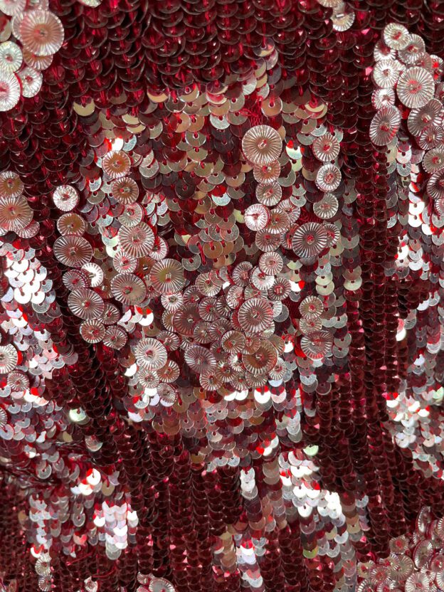 Pre-Owned Jenny Packham Maroon Long Sequin Dress Size 14 - Image 3