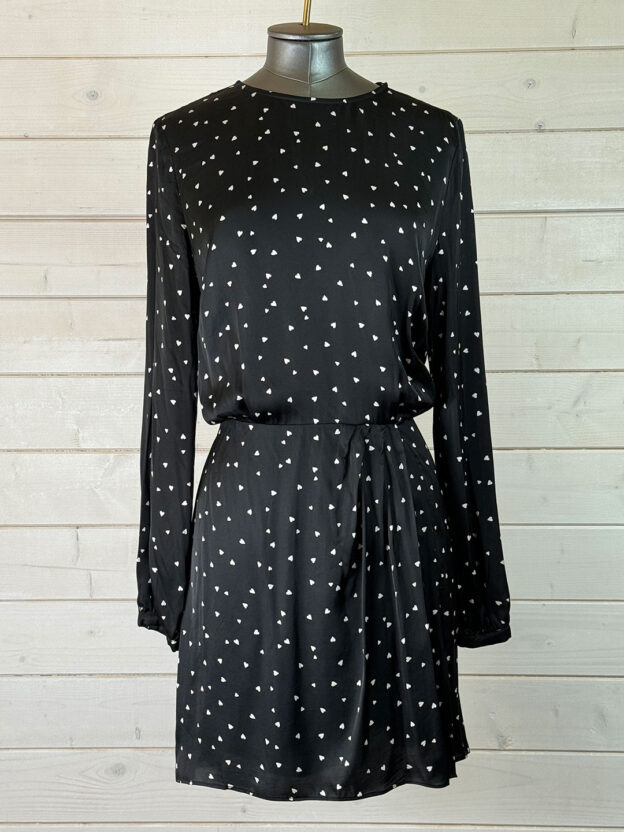 The Kooples Black Heart Mini Dress Size 2 (UK 10) - Image 2