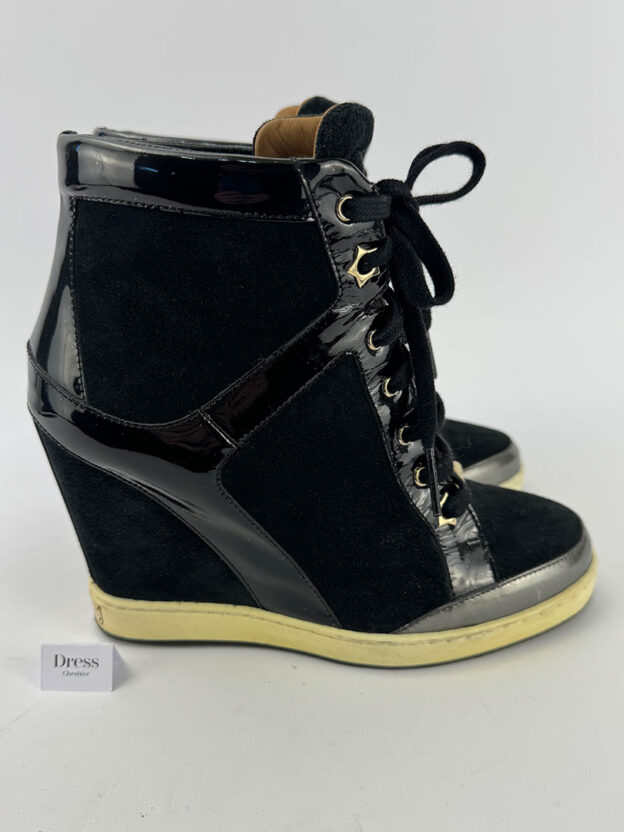 Jimmy Choo Black Wedge Trainers Size 37 (UK 4) - Image 3