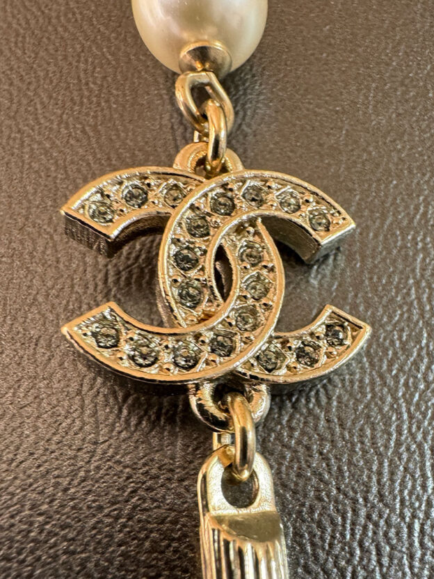 Chanel Long Pearl CC Necklace - Image 2