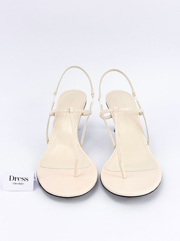 Khaite Linden Off-White Heeled Sandals Size 37.5 (UK 4.5) - Image 3