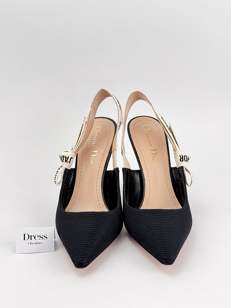 Dior J'Adior Slingback Black Pumps Size 36.5 (Size 3.5