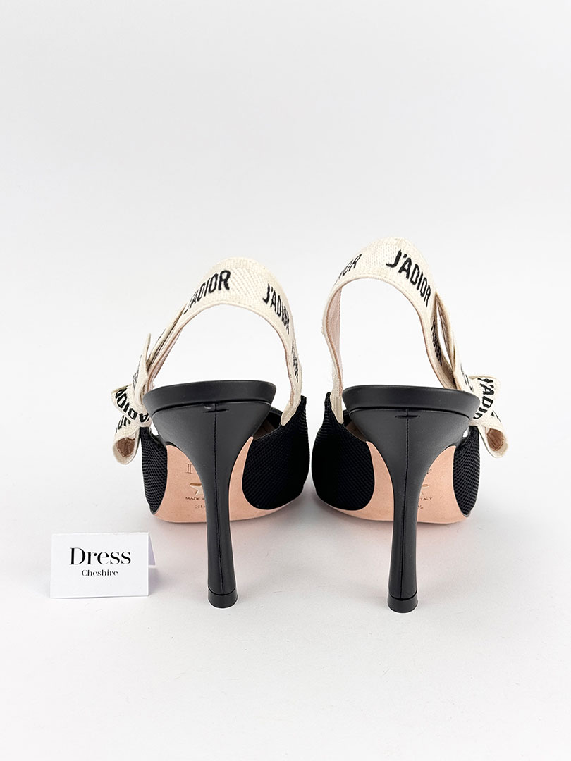 Dior J'Adior Slingback Black Pumps Size 36.5 (Size 3.5