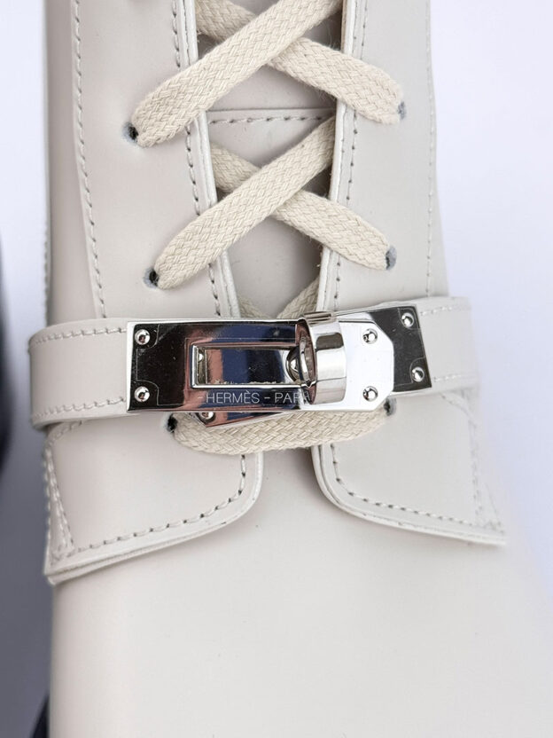 Hermes Funk Ankle Boots Blanc De Paris Size 36.5 UK(3.5) - Image 2