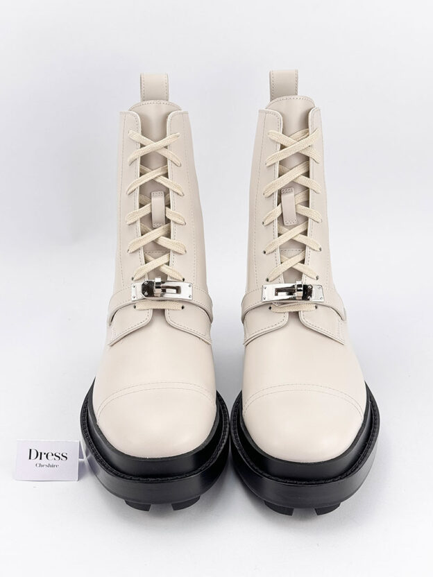 Hermes Funk Ankle Boots Blanc De Paris Size 36.5 UK(3.5) - Image 6