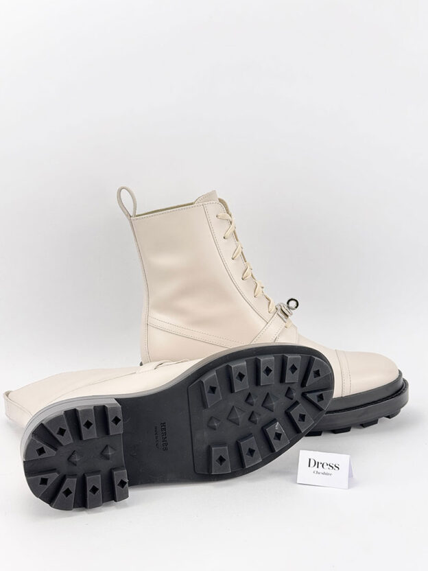 Hermes Funk Ankle Boots Blanc De Paris Size 36.5 UK(3.5) - Image 3