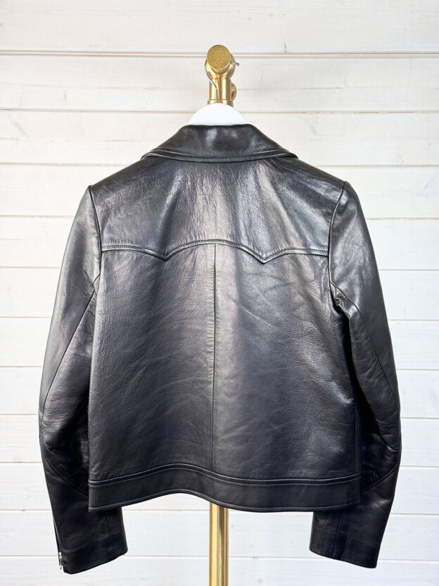 Nili Lotan Black Leather Jacket Size 2 (UK 6) - Image 2