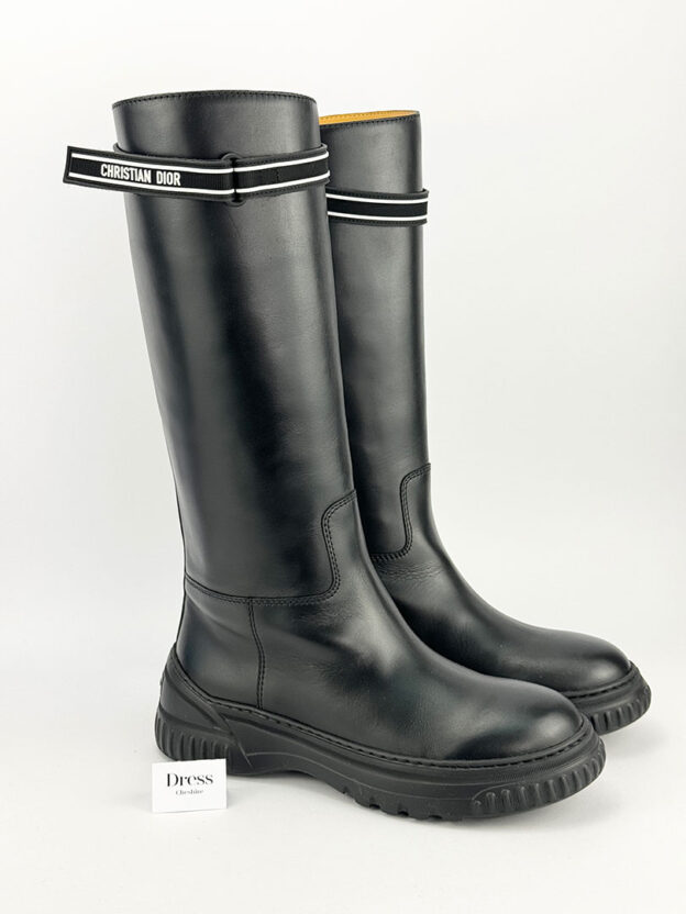 Christian Dior Black Tall Boots Size 37 (UK 4)