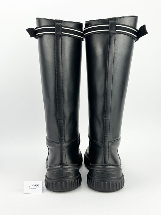 Christian Dior Black Tall Boots Size 37 (UK 4) - Image 4
