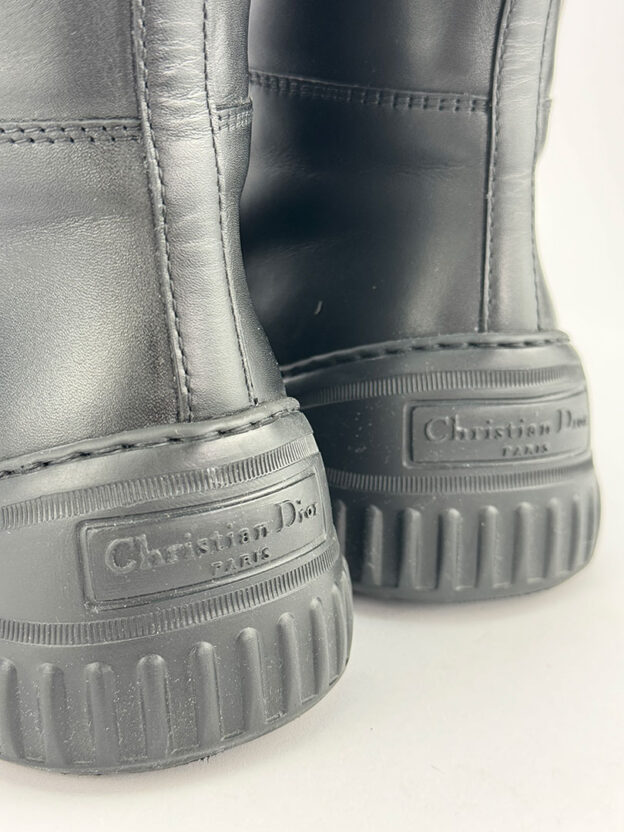 Christian Dior Black Tall Boots Size 37 (UK 4) - Image 5