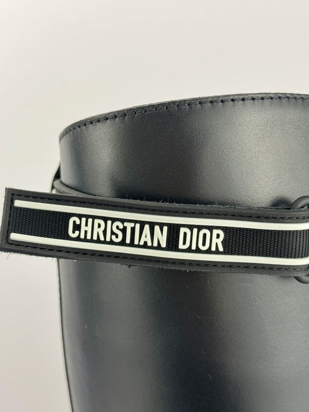 Christian Dior Black Tall Boots Size 37 (UK 4) - Image 7