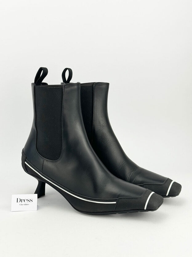 Christian Dior Black Kitten Heel Boots Size 37 (UK 4)