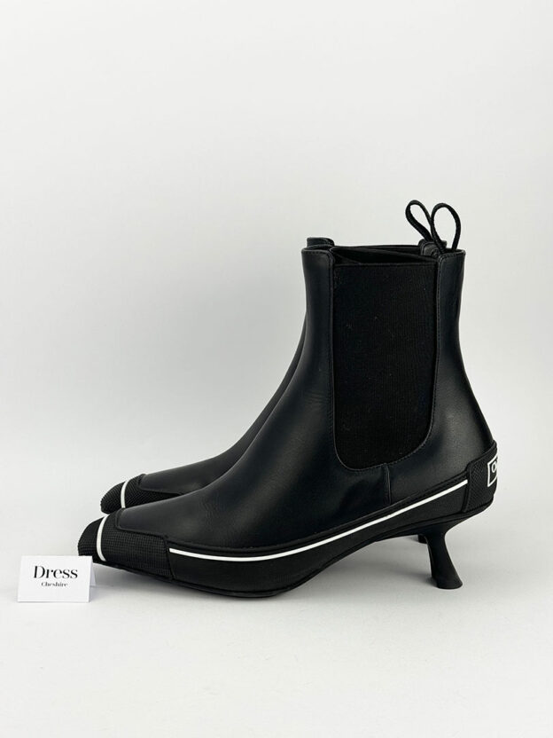 Christian Dior Black Kitten Heel Boots Size 37 (UK 4) - Image 3
