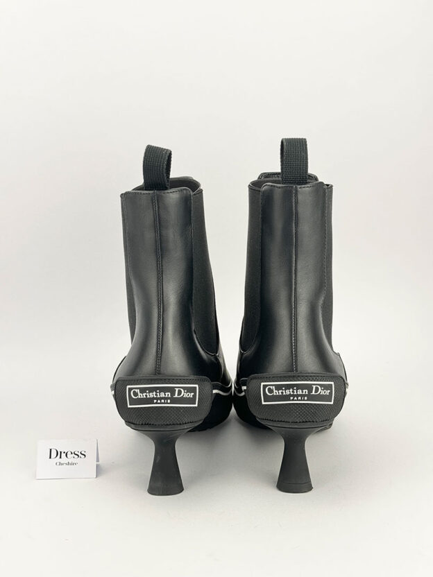 Christian Dior Black Kitten Heel Boots Size 37 (UK 4) - Image 4