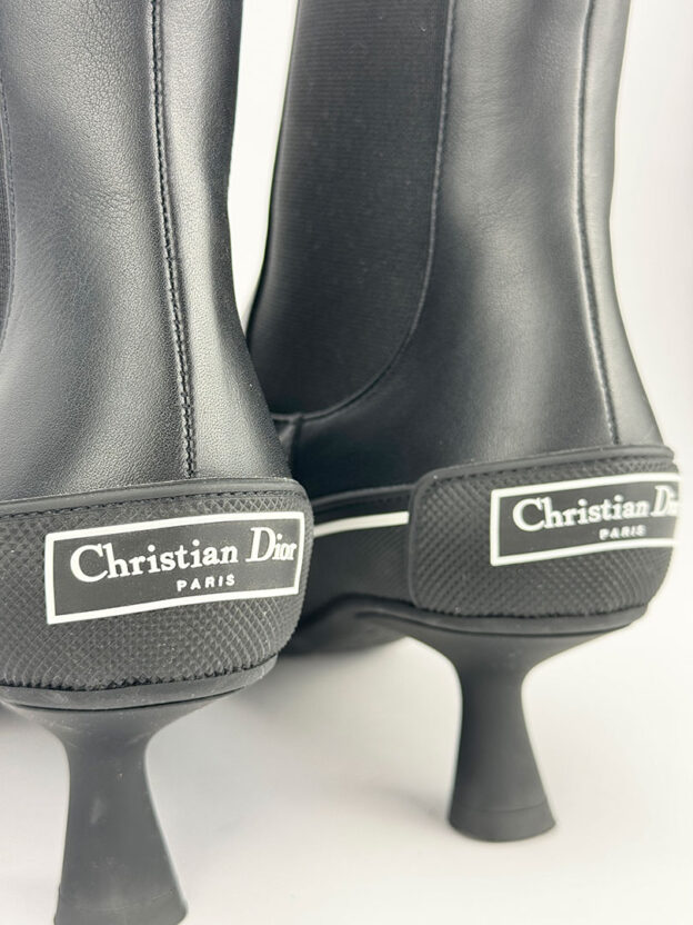 Christian Dior Black Kitten Heel Boots Size 37 (UK 4) - Image 5