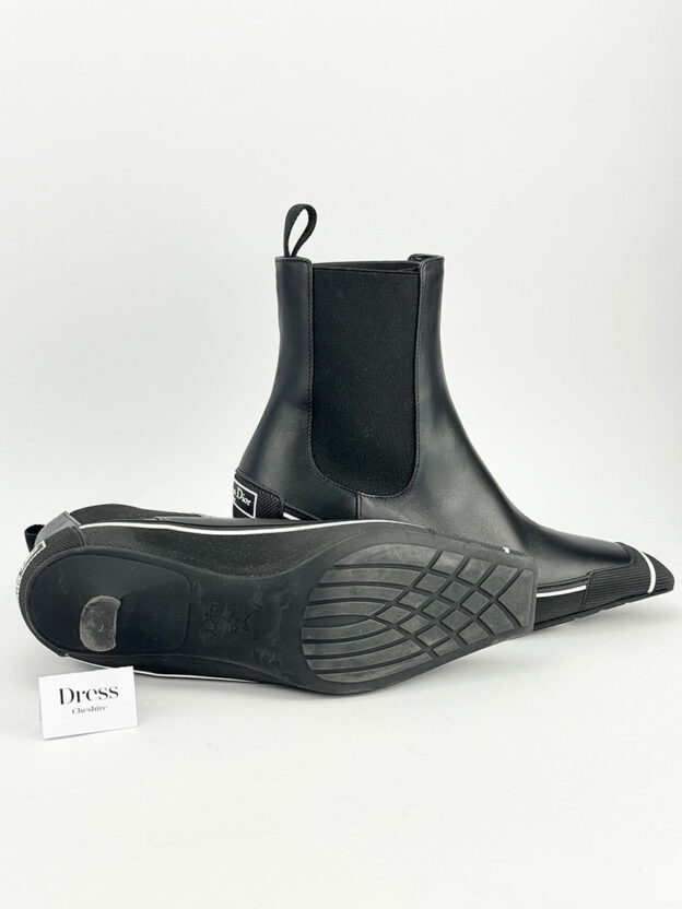 Christian Dior Black Kitten Heel Boots Size 37 (UK 4) - Image 6