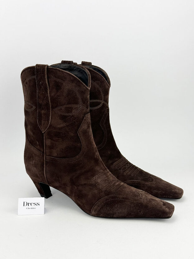 Khaite Brown Suede Heels Size 37 (UK 4)