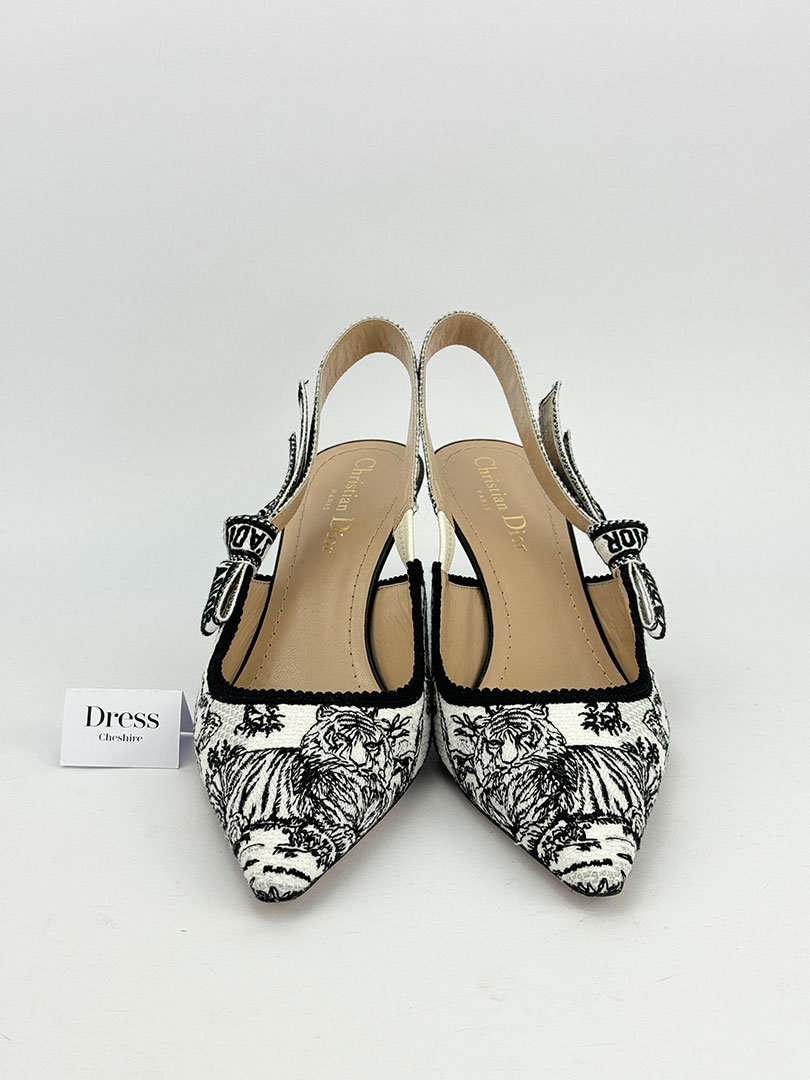 Christian Dior J'adore Black & White Heels Size 36.5 (UK 3.5