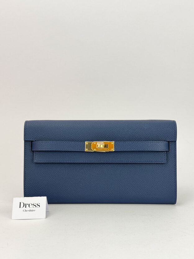 Hermes Kelly To Go Long Wallet Bleu Saphir