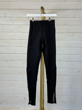 Burberry Black Zip Up Leggings Size XS