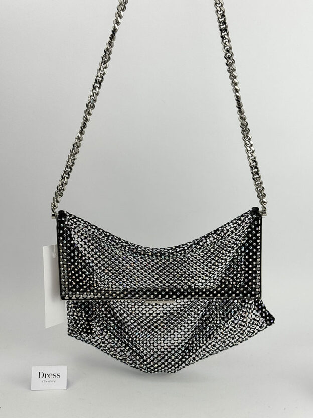 Saint Laurent Fanny Strass Embellished Woven Shoulder Bag
