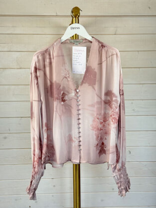 All Saints Pink Satin Shirt Size UK 6