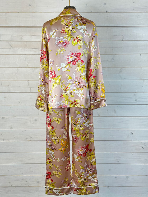 Pre-Owned Olivia Von Halle 100% Pink Floral Pyjamas Size XS - Image 2
