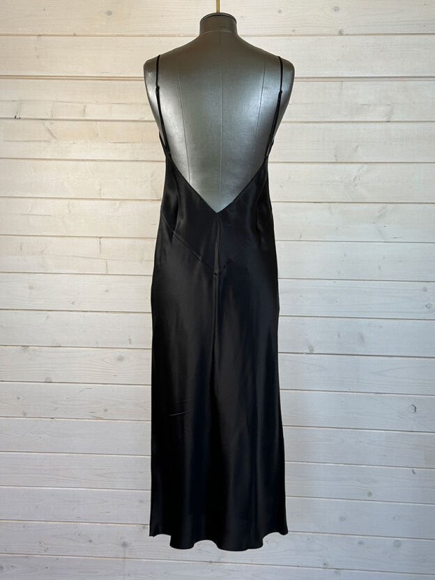 Pre-Owned Olivia Von Halle Black 100% Silk Slip Dress Size XS - Image 2