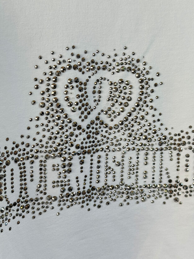 Pre-Owned Love Moschino Felpa Logo Print Jumper Size 12 - Image 2