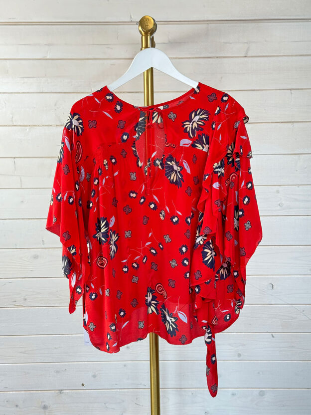 Zadig & Voltaire Red 100% Silk Blouse Size XS - Image 2