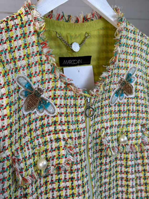 Marc Cain Green Tweed Jacket Size N3 (UK 12) - Image 3