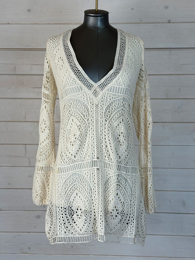 Pre-Owned Pirate Booty Cream Beach Dress Size XS