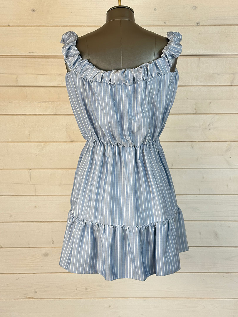 Celine Blue & White Pinstripe Dress Size 8 - Dress Cheshire | Preloved ...