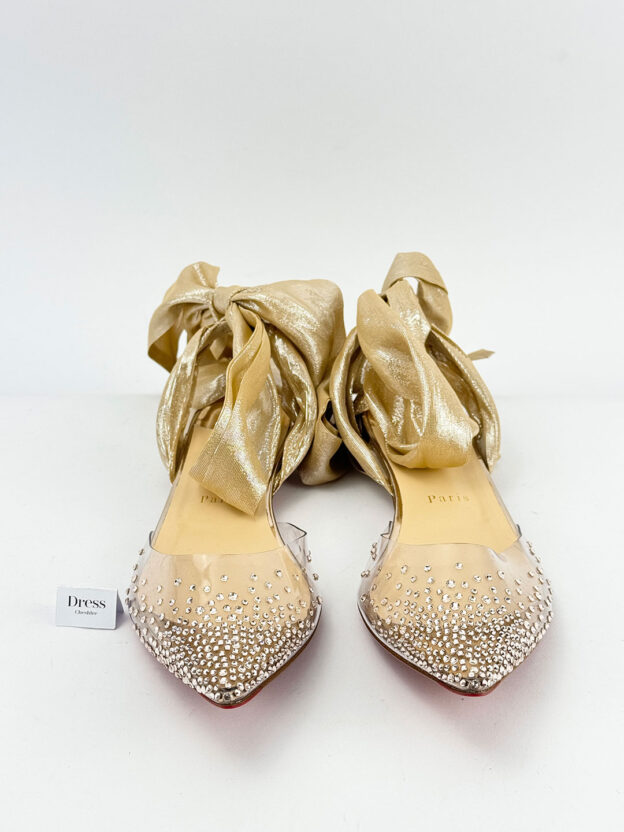 Pre-Owned Louboutin Flats With Ankle Tie Detail Size 40.5 (UK 7.5) - Image 3