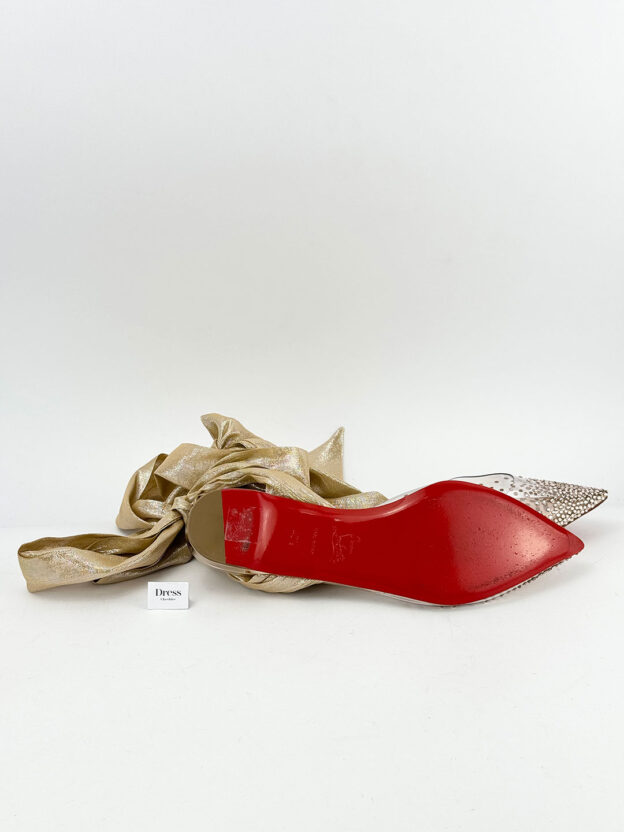Pre-Owned Louboutin Flats With Ankle Tie Detail Size 40.5 (UK 7.5) - Image 5