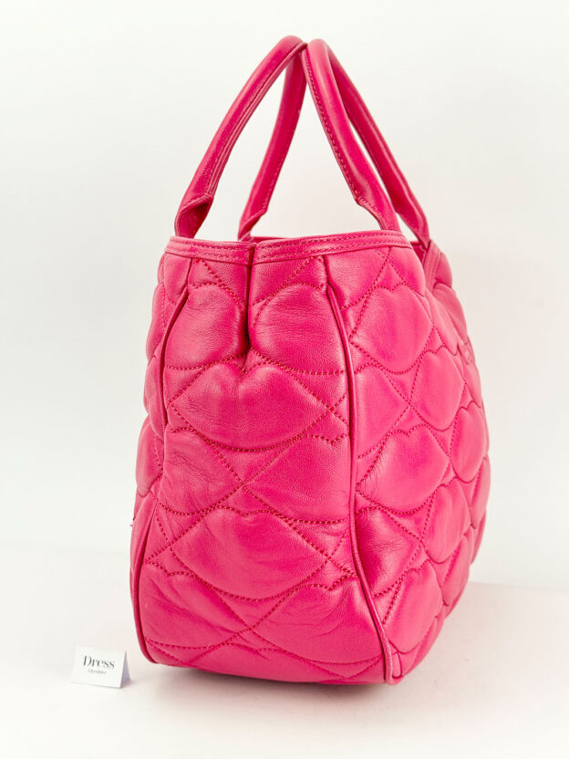 Pre-Owned Lulu Guinness Pink Lips Bag - Image 4