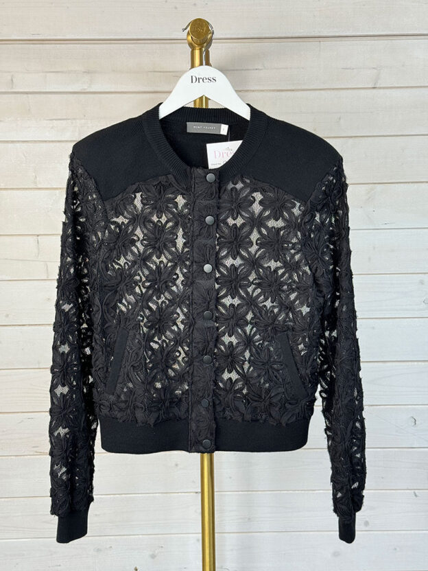 Pre-Owned Mint Velvet Black Lace Jacket Size S