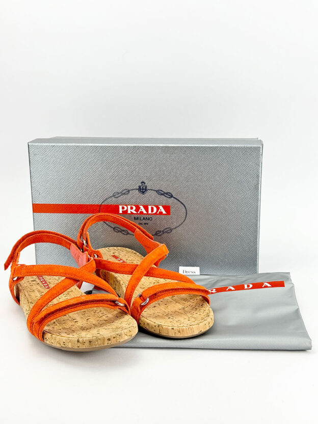 Prada Orange Sandals Size 37 (UK 4) - Image 2