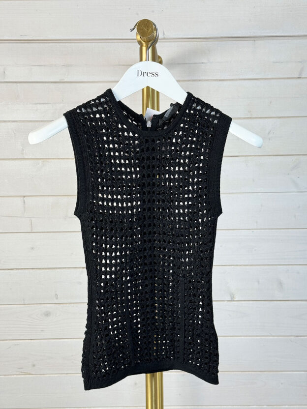 Pre-Owned Alexander Wang Black Crochet Top Size XS